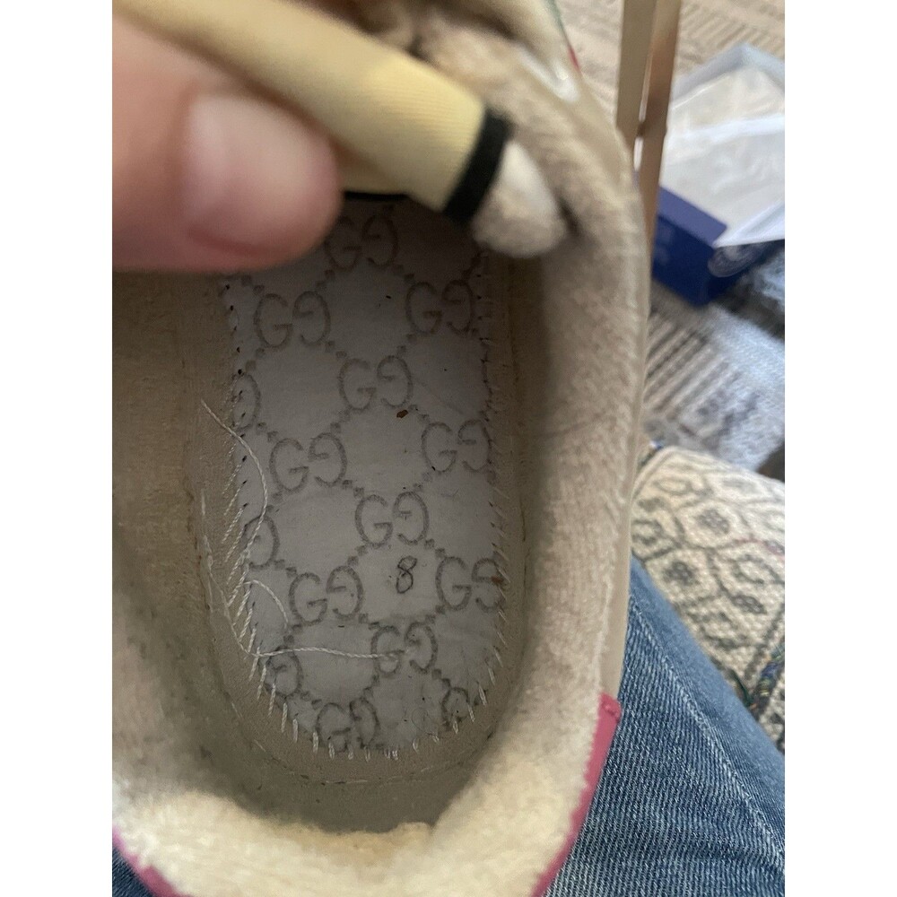 Gucci Screener GG Motif Women's Sneakers Butter color Red Sz 8 $1000 - Picture 11 of 11